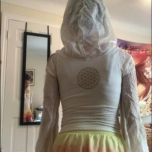 sacred geometry hooded top size M